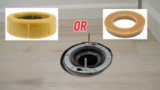 Standard or Extra Thick Wax Ring When Toilet Flange is Flush or Slightly Above Floor Level