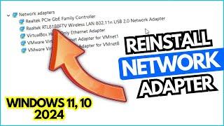 How to Reinstall Network Adapters in Windows 11 10 in 2024Easy & Simple Way to Fix WiFi