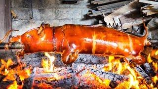 Street Food - Whole Pig Roast in Bali - Babi Guling WARNING Includes Whole Pig Roasting