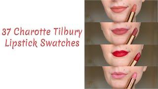 Charlotte Tilbury Lipstick Collection Swatches - 37 Lipsticks