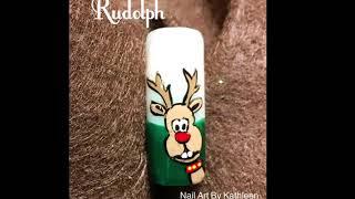 Christmas Nail Art Tutorial - Rudolph