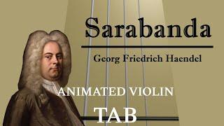 Sarabanda G. F. Haendel - Animated Violin Tab