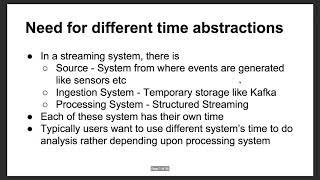 Understanding Time in Structured Streaming