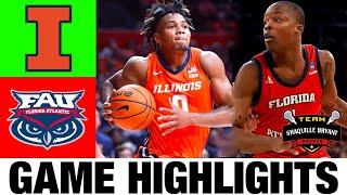 #11 Florida Atlantic vs Illinois Highlights  NCAA Mens Basketball  2023 College Basketball