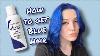 how to dye and keep your hair blue - Adore 112 Indigo Blue