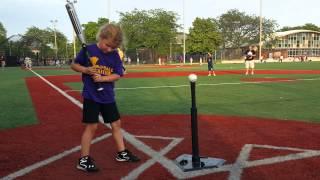 6 year old Quinn teaching T-ball hitting