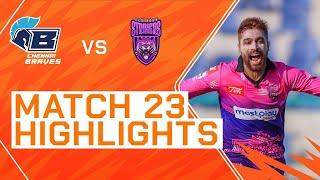 2023 Abu Dhabi T10 Match 23 Highlights Chennai Braves vs New York Strikers  Season 7