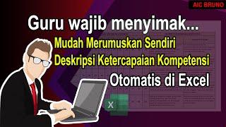 Pasti Bisa Membuat Rumus Deskripsi Ketercapaian Kompetensi Otomatis di Microsoft Excel  PPA Terbaru