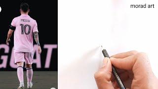 how to draw Lionel Messi step by step inter miami