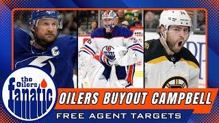 Edmonton Oilers BUYOUT Jack Campbell  Free Agent TARGETS  RFA Update