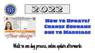 Petition for Change of Status How to change surname due to marriage 2022 PRC