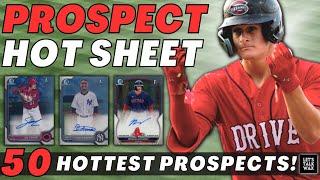 2023 MLB Prospect Hot Sheet #7  50 Hottest MiLB Players Right Now  Bowman Chrome Baseball Cards