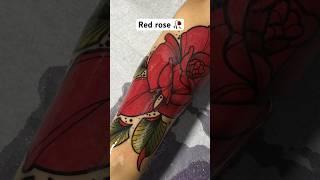 Red rose finished  #tattoo #tattoos #howtotattoo #rosetattoo #howtodraw #inked #ink #tattooartist