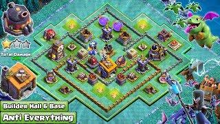 NEW Builder Hall 6 Base 2018  Coc Bh6 Base  Anti Baby Dragon Anti Night witch - Clash of Clans