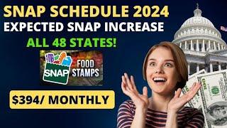 New Snap Increase 2024 $394 Mo Extra Snap Benefits All 48 States How much Increase Expected? #snap
