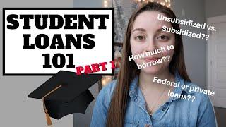 Student Loans 101 Part 1 COLLEGE DECISIONS UNSUBSIDIZED VS. SUBSIDIZED LOANS HOW MUCH TO BORROW