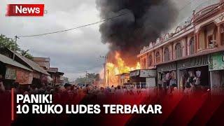 10 Ruko Ludes Terbakar di Kab. Aceh Utara Warga Panik Berlarian - iNews Pagi 0706