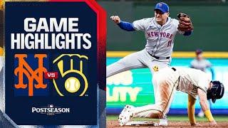 Mets vs. Brewers NLWC Game 1 Highlights 10124  MLB Highlights