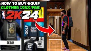 NBA 2K24 - How To BuyEquip Clothes In MyCareer XSXPS5