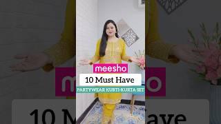 Meesho Partywear Kurti-Kurta Dupatta Set #meesho #meeshohaul #ytshorts #shorts