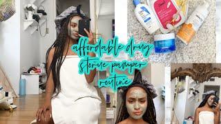 self-care drug store pamper routine  affordable 