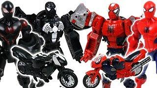 Spider Man Black Spider Man Transformers Protect Cars from crocodile spider - DuDuPopTOY