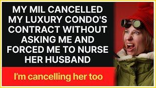 My mother in law tried cancelling my luxury apartments contract without asking me...