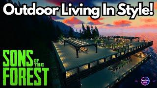 Building Epic Overhanging Balconies & Rooftop Outdoor Area  Sons of the Forest