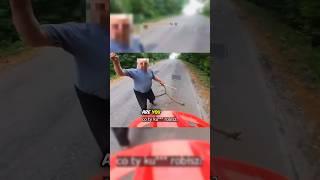 Elderly Man Goes Wild on Biker with Tree