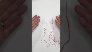 How to Use 6 Strand Embroidery Floss + Quilters Knot #shorts