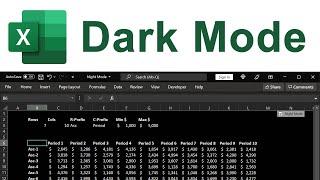 Full Dark Mode for Excel Including Worksheets - NO VBA Required