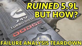 WORN OUT or ABUSED? 368000 Mile 5.9L Dodge Ram Cummins Turbo Diesel Engine Teardown. It Still Ran