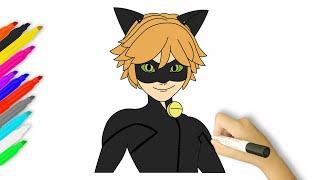 How to Draw Cat Noir  Miraculous Laydbug