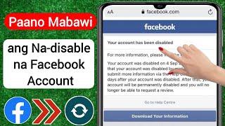 Paano Mabawi ang Na-disable na Facebook Account  Ang iyong account ay hindi pinagana ang problema