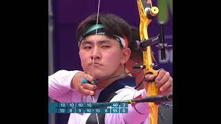 Korean men shoot a perfect 6️⃣0️⃣  #shorts  #ArcheryWorldCup