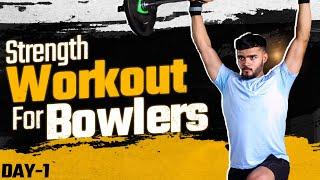 Strength workout + bowling drills for cricketers️S&C Program day 1