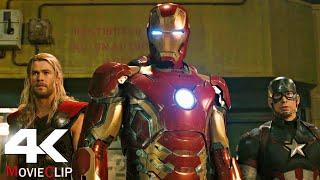 Iron Man  Thor & Captain America Vs Ultron Fight Scene In Hindi - Avengers Age Of Ultron Movie CLIP