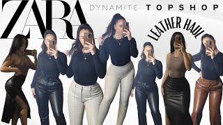 ZARA WINTER TRY-ON HAUL  BEST LEATHER PANTS & BLAZERS ft. ZARA BECAUSE OF ALICE & TOPSHOP