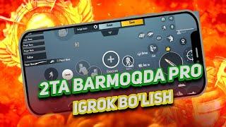  2 TA BARMOQ NASTROYKASI   2 TA BARMOQDA PRO IGROK BOLISH  PUBG MOBILE SIRLARI