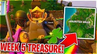 WEEK 5 CHALLENGE TREASURE Follow The Treasure Map Found in Snobby Shores Fortnite