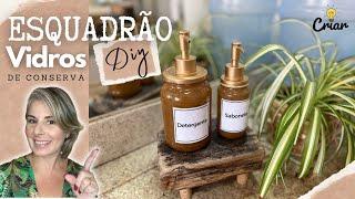 DIY VIDROS DE CONSERVA  Esquadrão Diy  Faça você mesmo