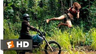 Jumanji Welcome to the Jungle 2017 - Motorcycle Assault Scene 210  Movieclips