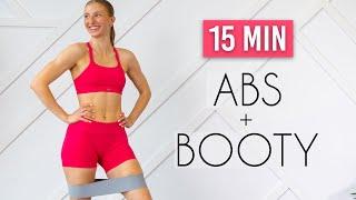 2 in 1- ABS & BOOTY At Home Workout booty band no repeats