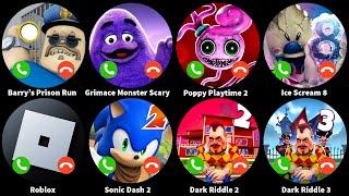Barrys Prison RunGrimace Monster ScaryPoppy Playtime Chapter 2Ice Scream 8RobloxSonic Dash 2