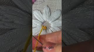 Lazy Daisy Satin stitch Flower Embroidery for beginners SHORT