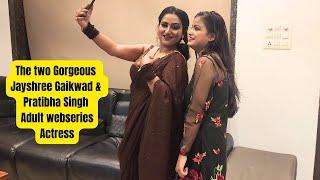 Behind the Scenes fun Jayshree Gaikwad and Pratibha during Webseries Shoot for HotX VIP Original