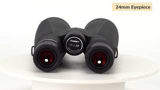 SVBONY SV202 ED 10x50 Binocular with IPX7 Waterproof and Bak-4 Prism For Birdwatching & Stargazing