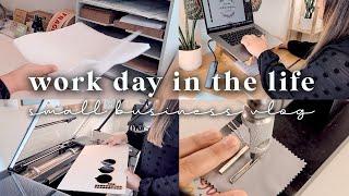 work day in the life small etsy shop owner packing & handmade made-to-order items  studio vlog 51