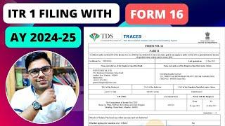 How To File ITR For Salaried Person With Form 16 AY 2024-25  ITR Filing Online 2024-25 For Salary