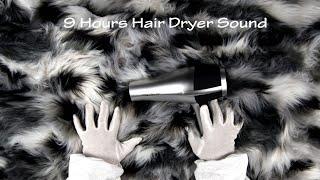 Hair Dryer Sound 203  Playing with a Fur  Visual ASMR  9 Hours White Noise to Sleep and Relax